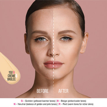 HUDA BEAUTY #FAUXFILTER LUMINOUS MATTE FOUNDATION  (150 CREME BRULEE)