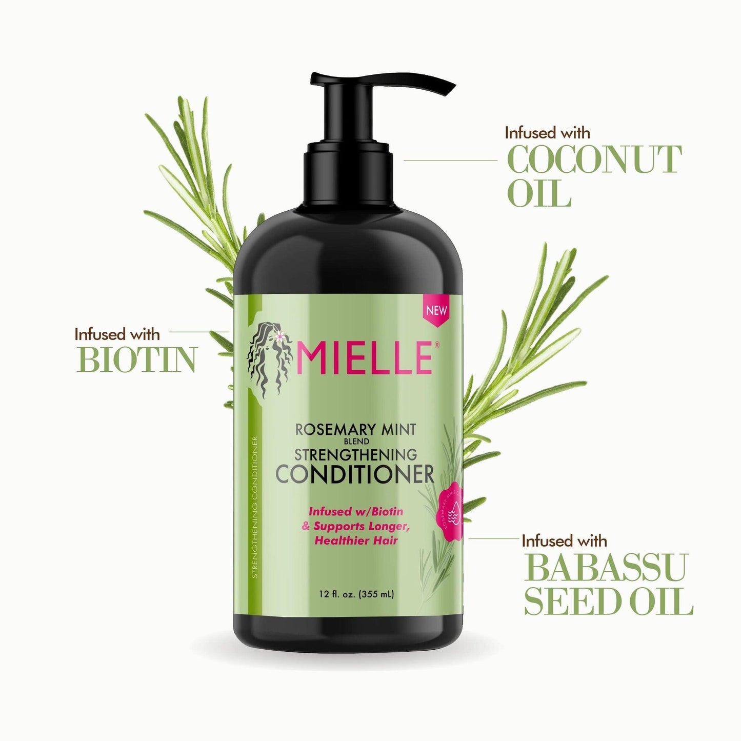 Mielle Rosemary Mint Strengthening Conditioner (355 Ml)