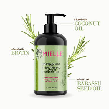 Mielle Rosemary Mint Strengthening Leave In Conditioner  (355 Ml)