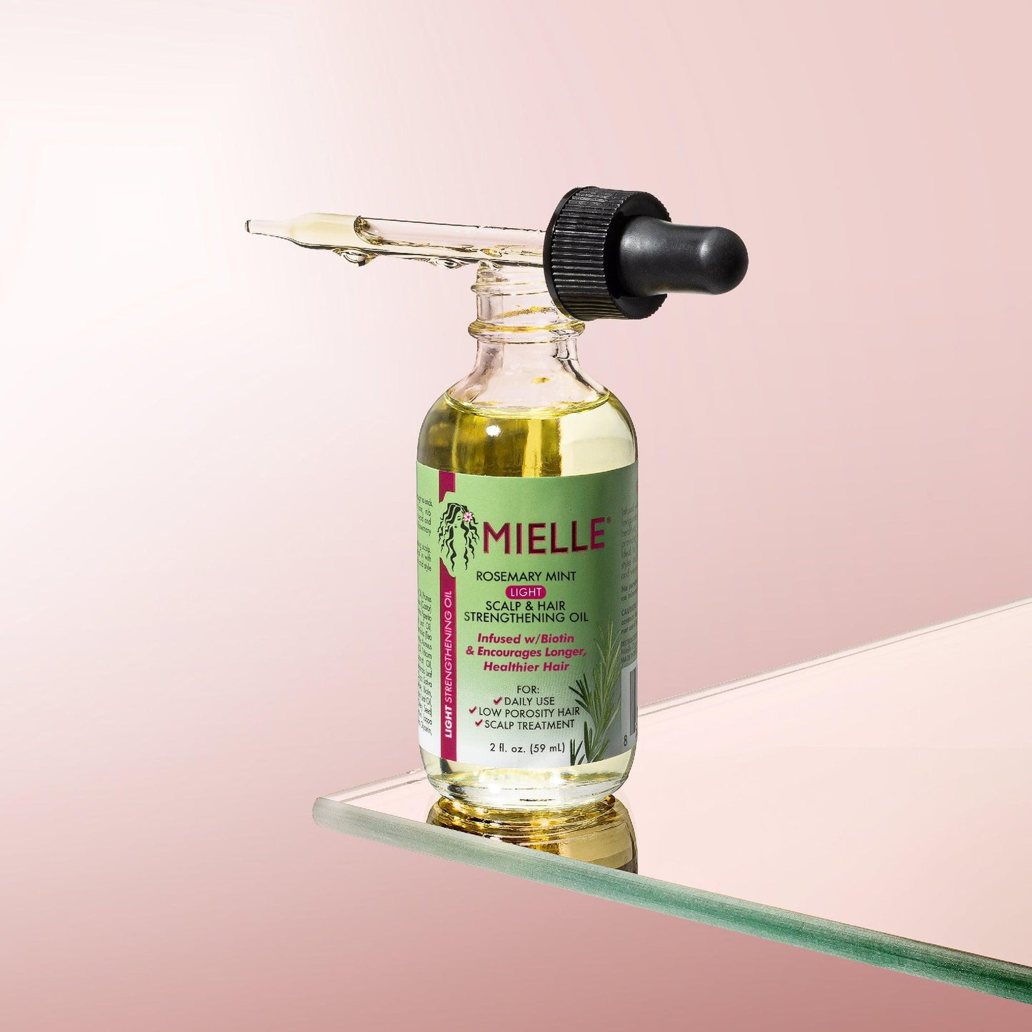 Mielle Organics Rosemary Light Mint Scalp & Hair Strengthening Oil With Biotin & Essential Oils