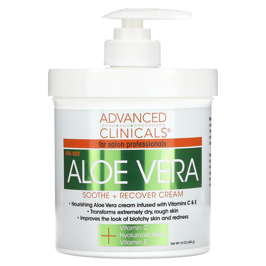 ADVANCED CLINICALS ALOE VERA SOOTHE + RECOVER CREAM SPA SIZE
