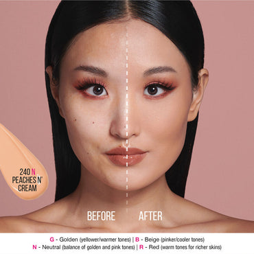 HUDA BEAUTY #FAUXFILTER LUMINOUS MATTE FOUNDATION (245 PEACH N CREAM)