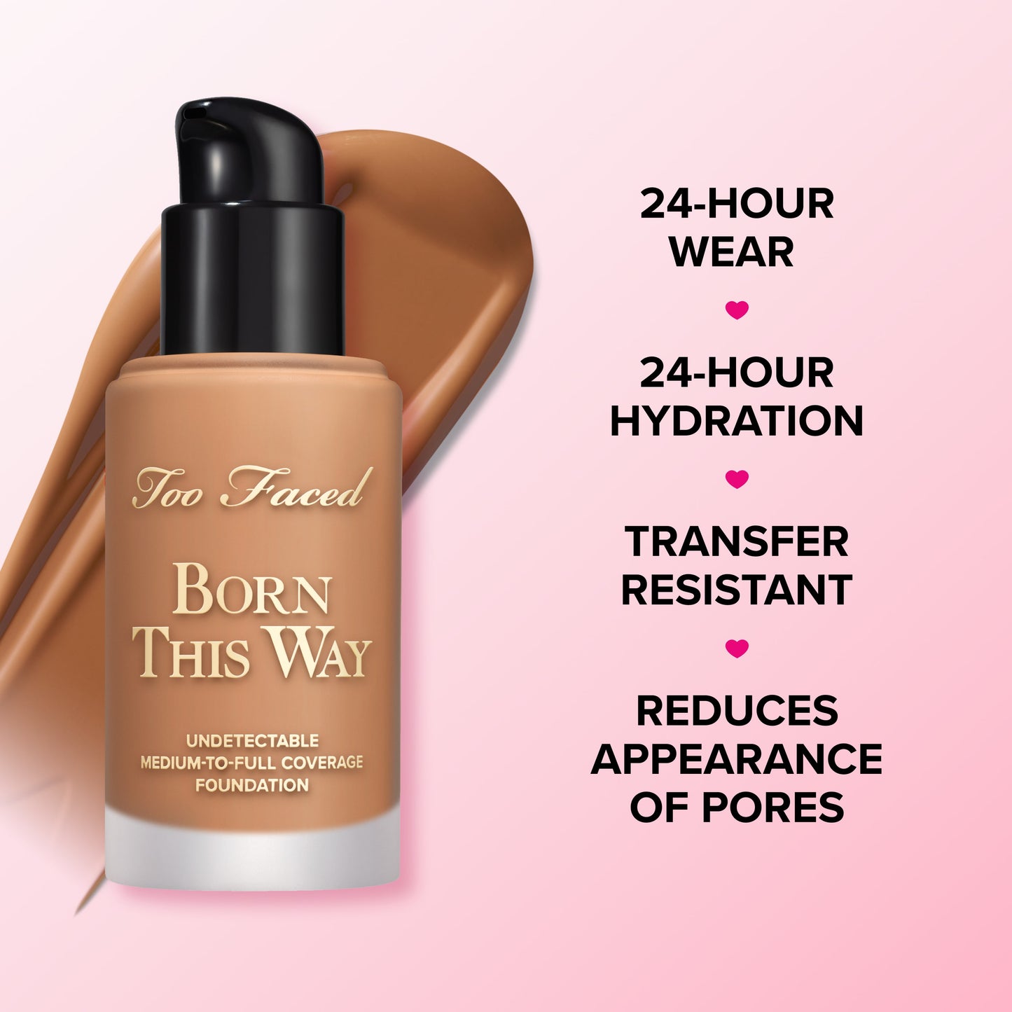 TOO FACED BORN THIS WAY UNDETECTABLE MEDIUM TO FULL COVERAGE FOUNDATION (SNOW)