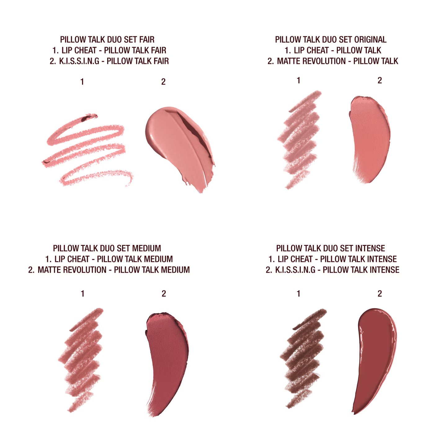 CHARLOTTE TILBURY PILLOW TALK LIP KIT (PILLOW TALK MEDIUM+MATTE REVOLUTION)