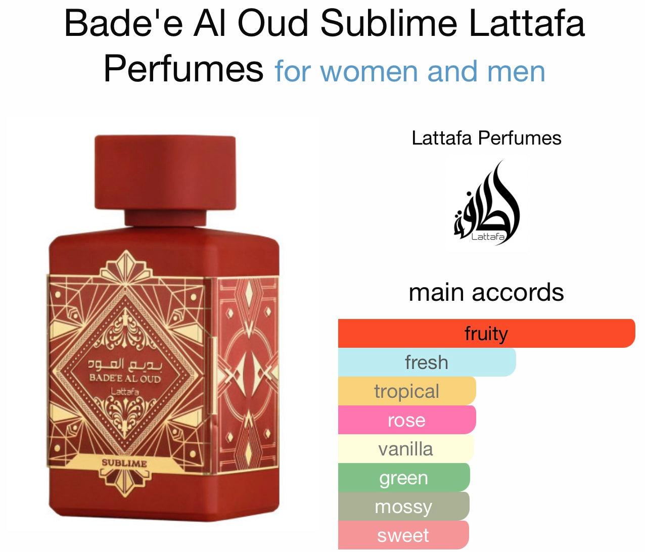 Lattafa Badee Al Oud Sublime Eau De Parfum Spray For Unisex (Red)