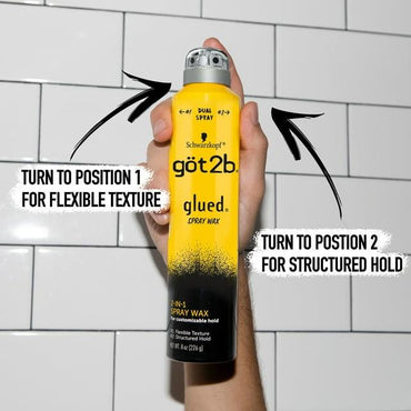 Got2B Schwarzkopf Gã–T2B Glued Spray Wax With 2-In-1 Dual Spray Nozzle
