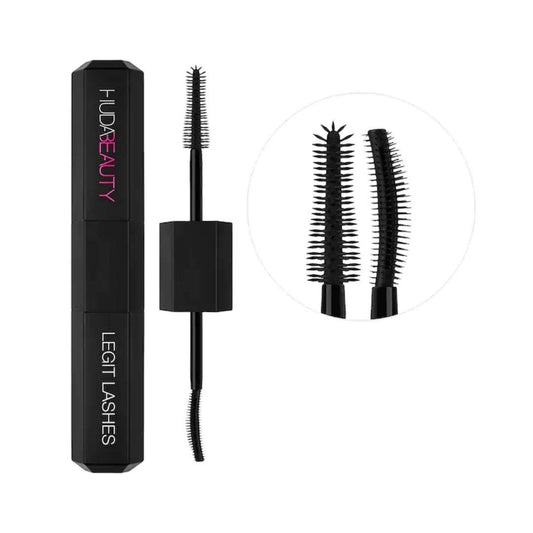HUDA BEAUTY LEGIT MASCARA SUPER BLACK DOUBLE ENDED