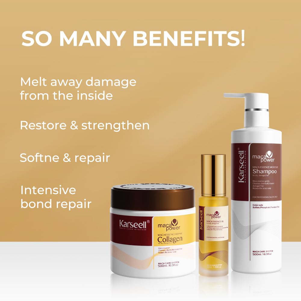 KARSELL COLLAGEN HAIR TREATMENT SET IN A LIMITED EDITION BOX OF 3 FULL SIZE