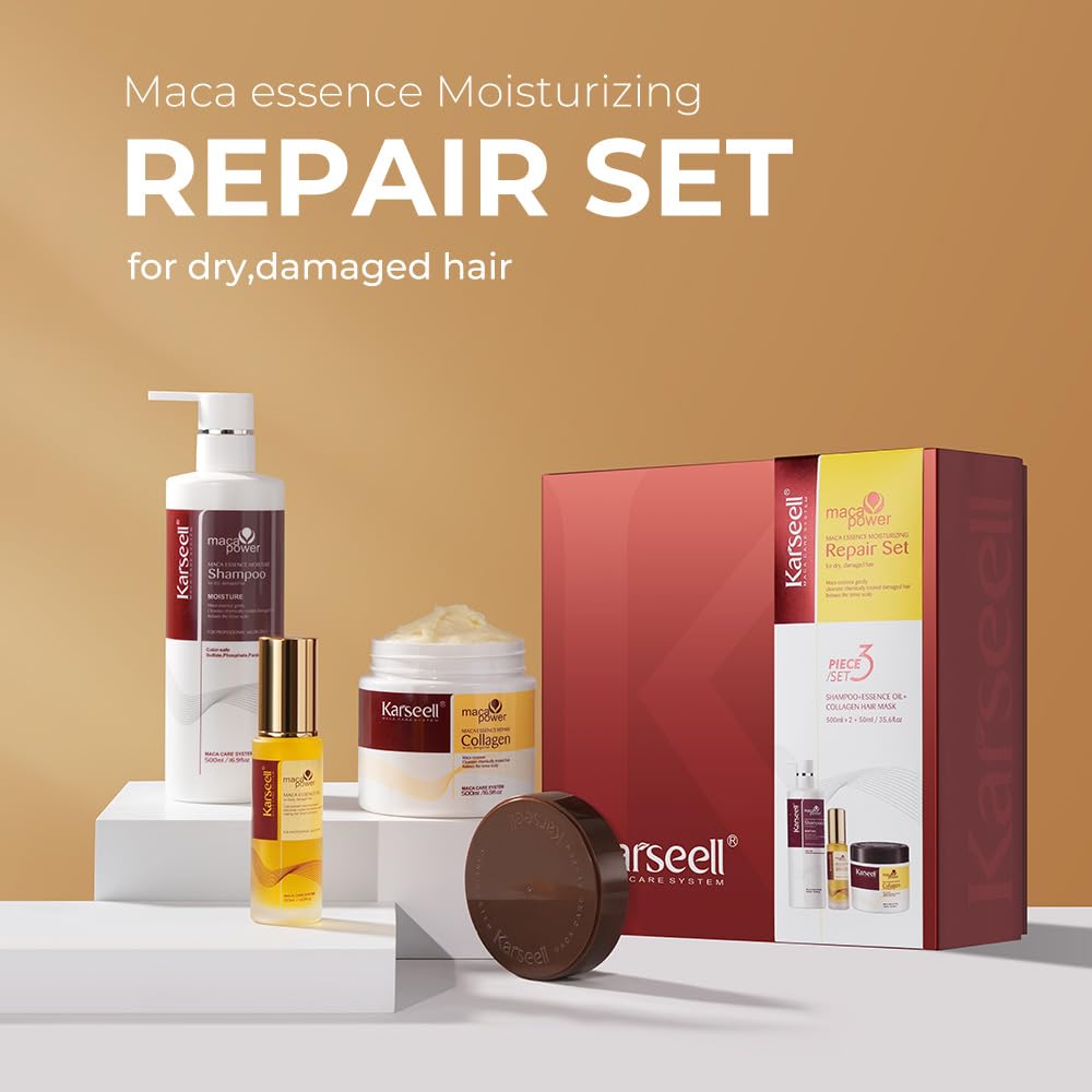 KARSELL COLLAGEN HAIR TREATMENT SET IN A LIMITED EDITION BOX OF 3 FULL SIZE
