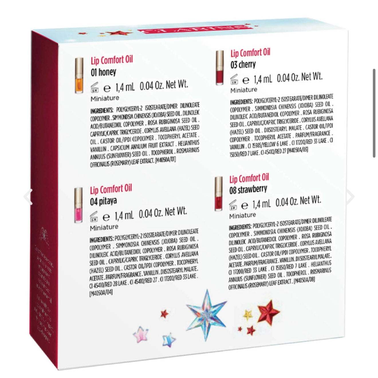 CLARINS LIP OIL DISCOVERY SET OF 4 PIECES