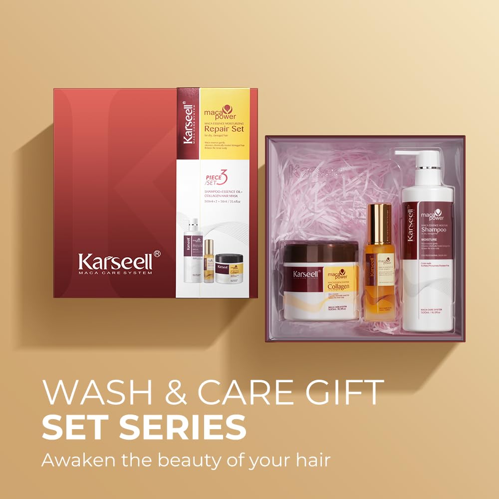 KARSELL COLLAGEN HAIR TREATMENT SET IN A LIMITED EDITION BOX OF 3 FULL SIZE