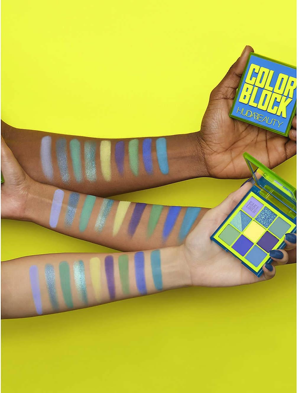 HUDA BEAUTY COLOR BLOCK EYESHADOW PALETTE (BLUE&GREEN)