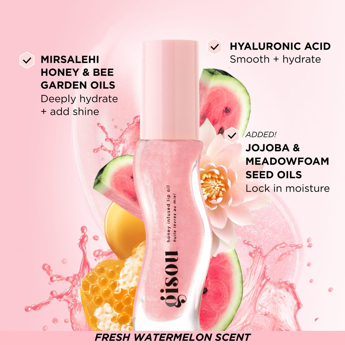 GISOU HONEY INFUSED LIP OIL (watermelon sugar)