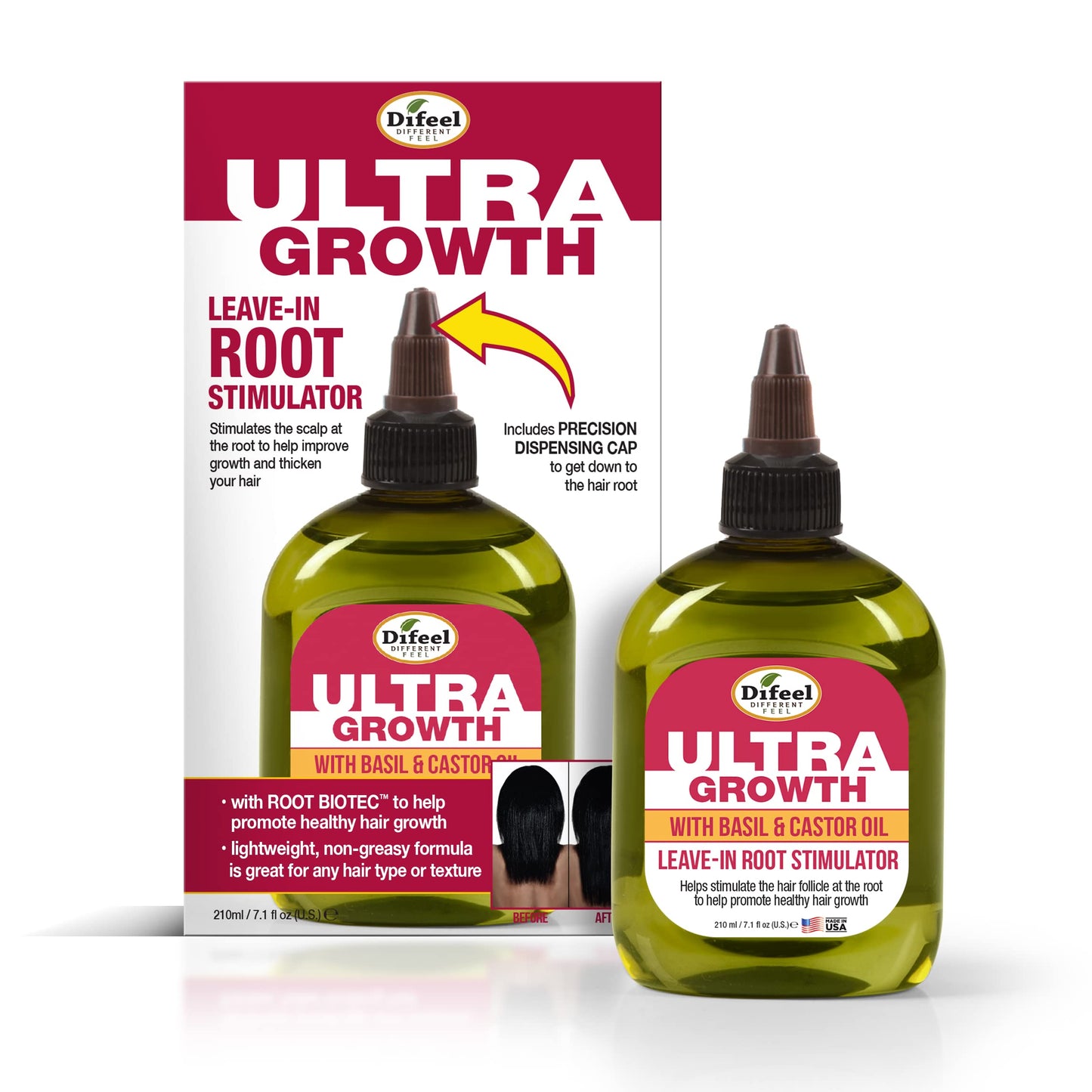 Difeel Premium Natural Hair Oil - ULTRA GROWTH WITH BASIL & GASTOR OIL
