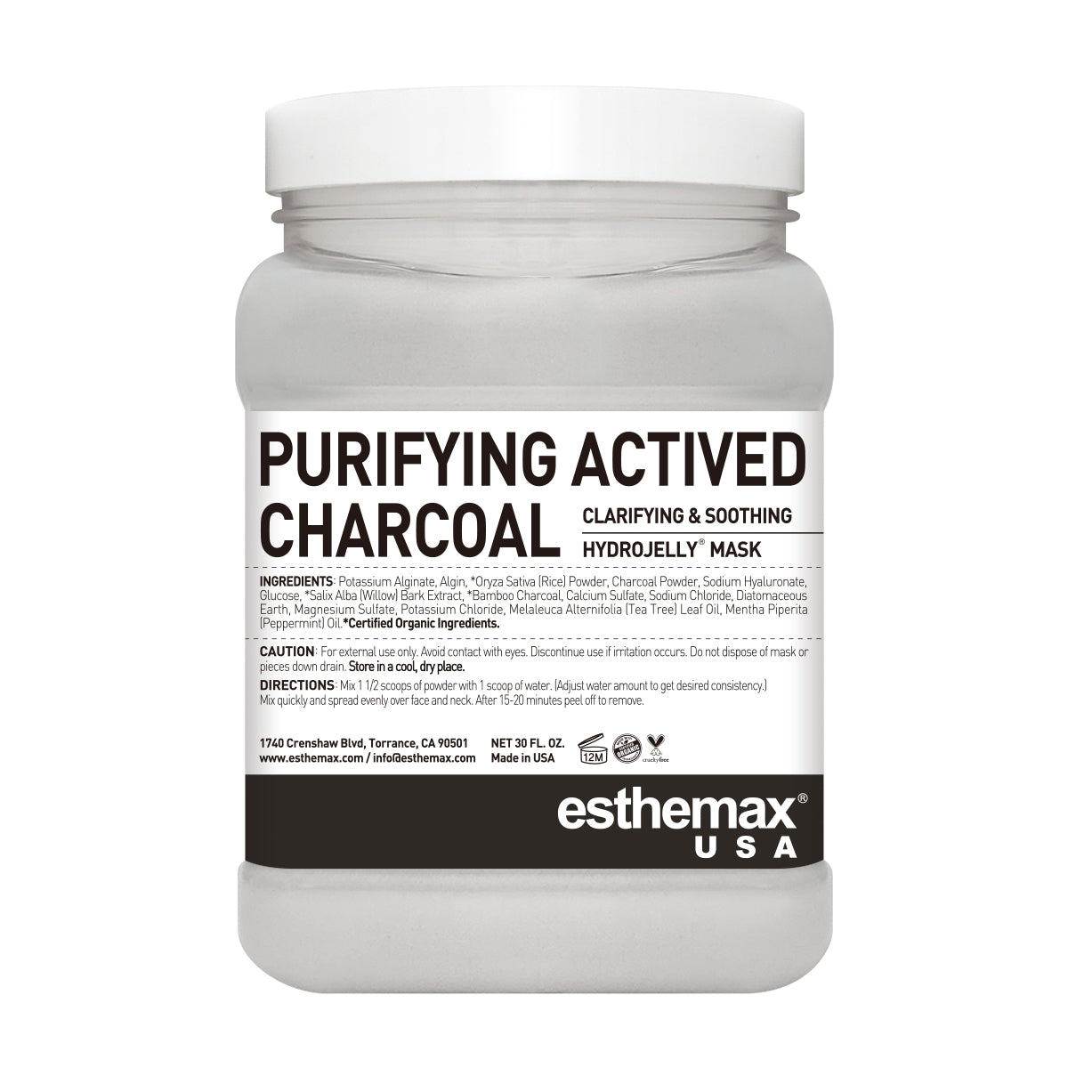 ESTHEMAX HYDROJELLY® MASKS NATURAL (purifing activated charcoal)