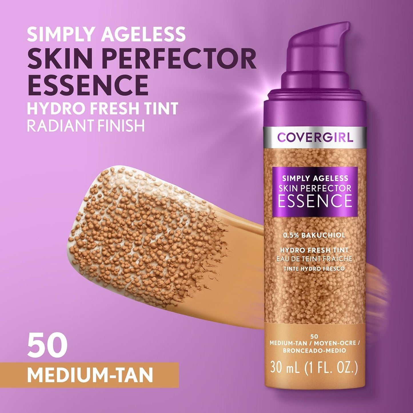Covergirl Simply Ageless Skin Perfector Essence Foundation (50 Medium Tan)
