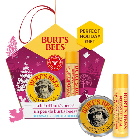 Burt's Bees Lip Balm and Hand Salve Gift Set, A Bit of Burt's Bees, Original Beeswax