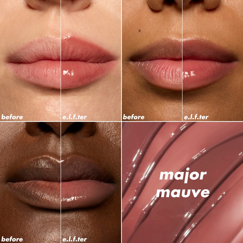 E.L.F COSMETICS Glow Reviver Plumping Lip Oil (major mauve)