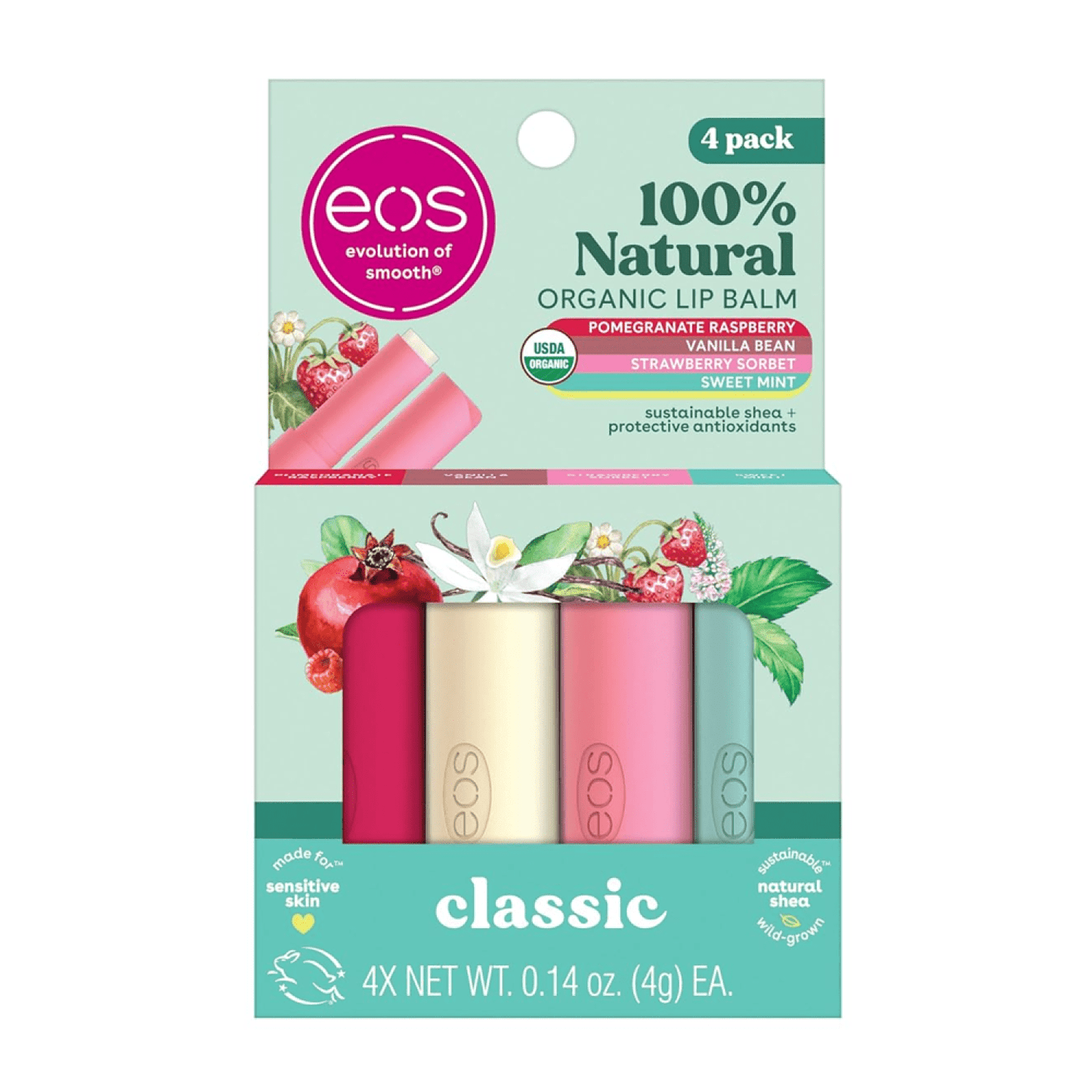EOS 100% natural organic lip balm