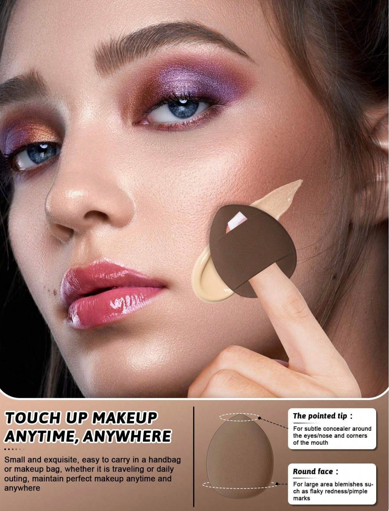 Concealer sponge touch up makeup (10 pieces)