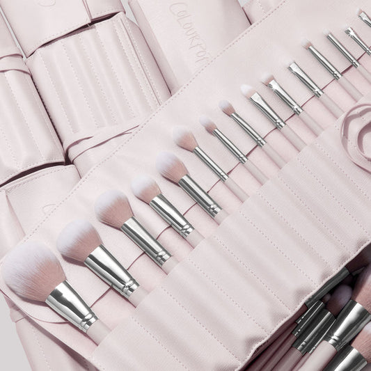 COLOURPOP MAKEUP BRUSH KIT ROLL MAKEUP TOOLS & ACCESSORIES (STONE COLD)