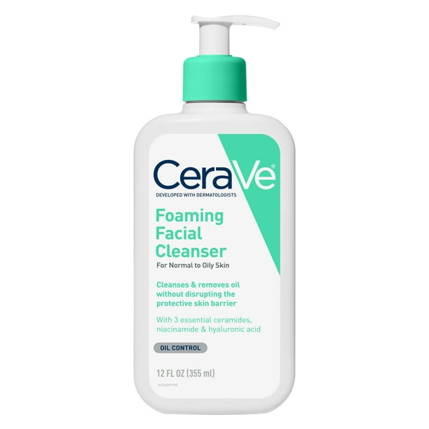 CERAVE FOAMING FACIAL CLEANSER DAILY FACE WASH FOR OILY SKIN (355ML)