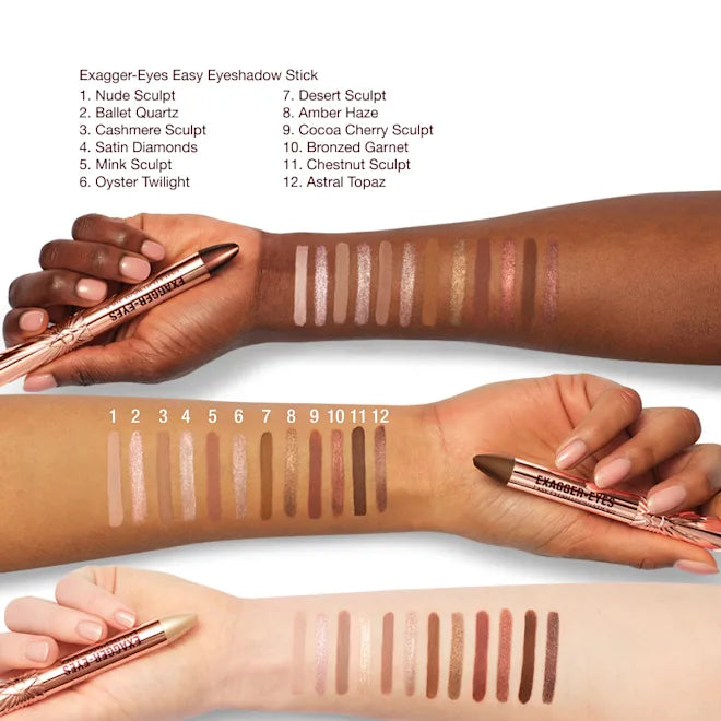 CHARLOTTE EXAGGER-EYES EASY EYESHADOW STICK SATIN DIAMONDS (OYSTER TWILIGHT)