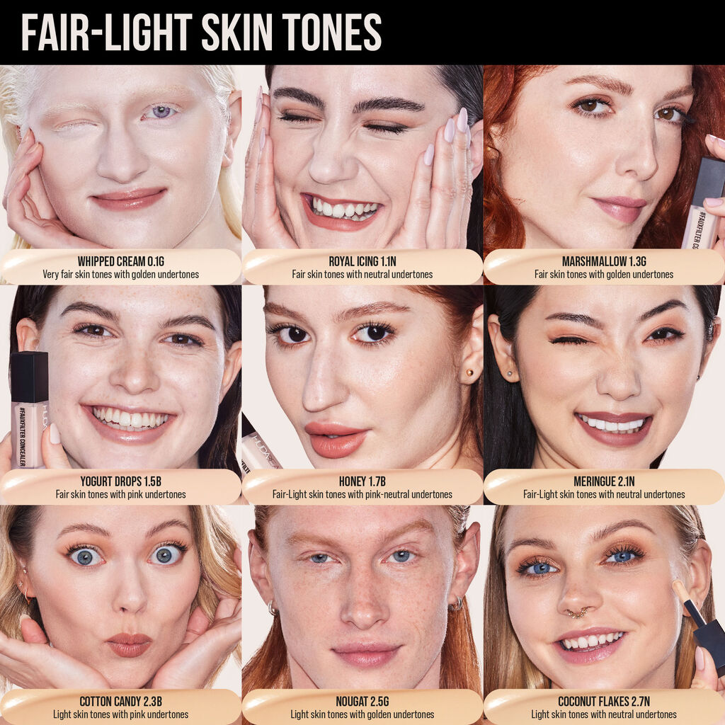 Huda Beauty #Fauxfilter Luminous Matte Buildable Coverage Crease Proof Concealer (Marshmallow )