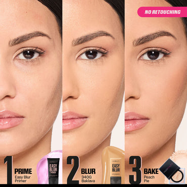 HUDA BEAUTY EASY BLUR NATURAL AIRBRUSH FOUNDATION WITH NIACINAMIDE (150 CREME BRULE)