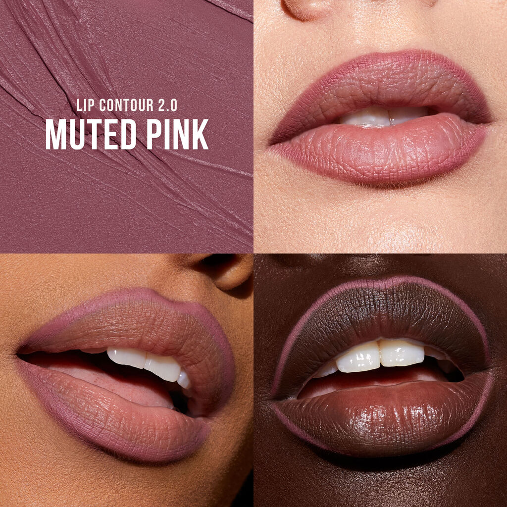 HUDA BEAUTY LIP CONTOUR DUO BLUSHED PINKS(MUTED PINK-PINKY BROWN)