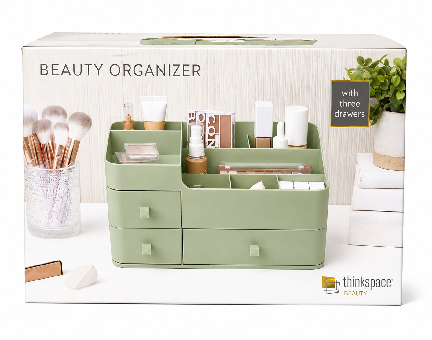 BEAUTY ORGANIZER WITH 3 DRAWERS