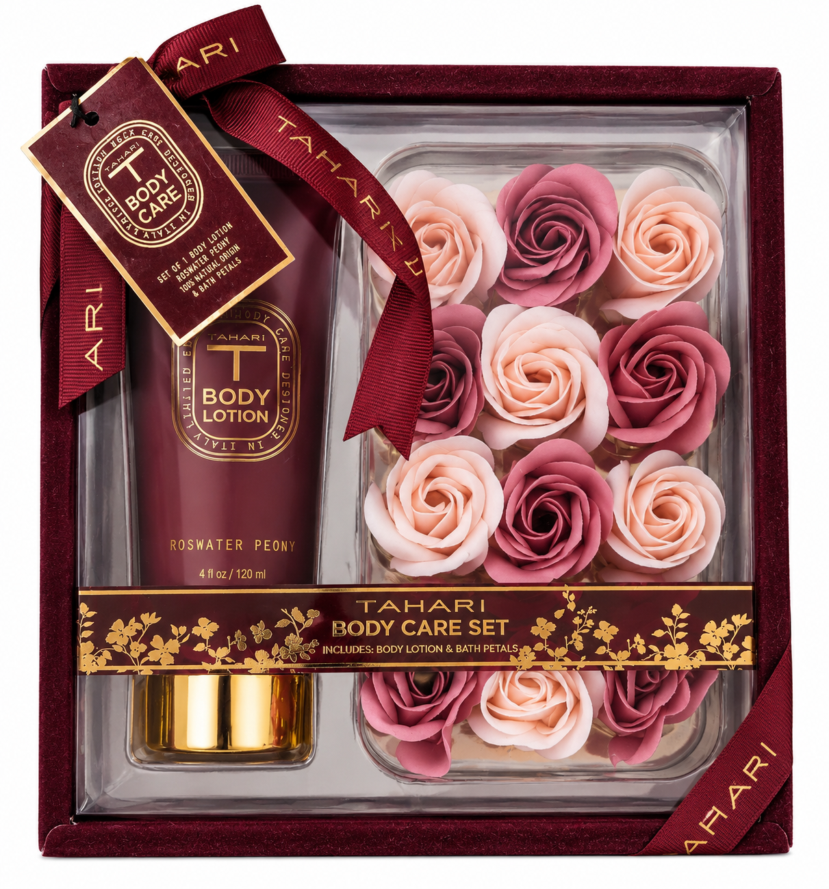 TAHARI BODY CARE SET BODY LOTION & BATH PETALS