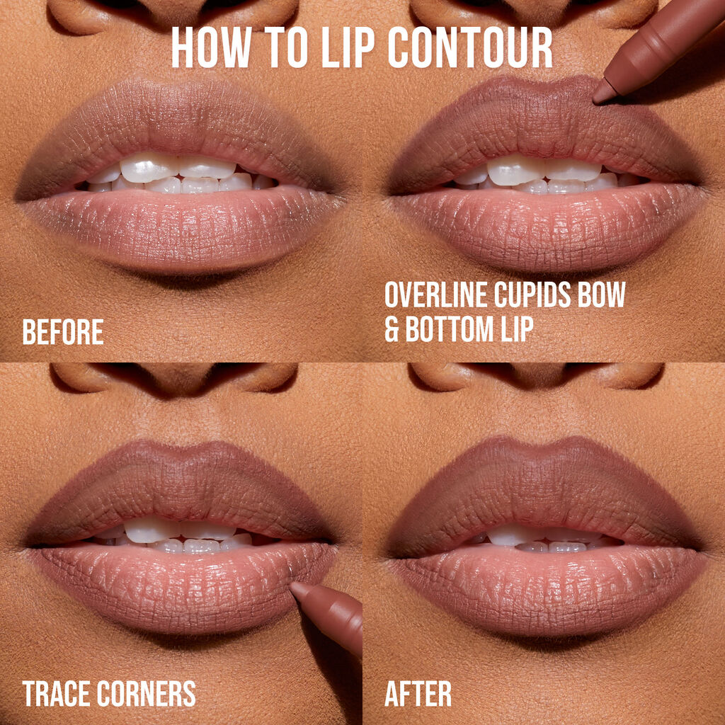 HUDA BEAUTY LIP CONTOUR DUO BLUSHED PINKS(MUTED PINK-PINKY BROWN)