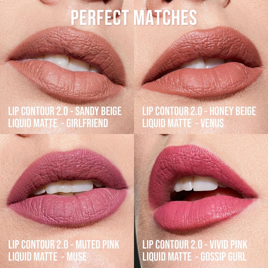 Huda Beauty Lip Liner Lip Contour 2.0 Automatic Matte Lip Pencil (Universal Red)