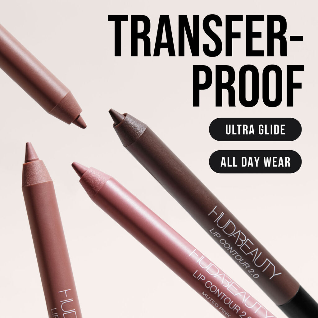 HUDA BEAUTY LIP CONTOUR DUO BLUSHED PINKS(MUTED PINK-PINKY BROWN)