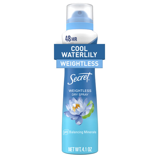 SECRET DRY SPRAY ANTIPERSPIRANT PH BALANCING MINERALS (COOL WATERLILY)