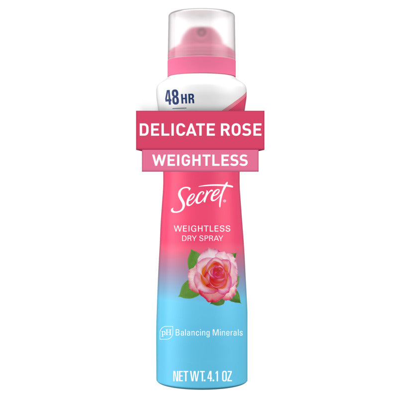 SECRET DRY SPRAY ANTIPERSPIRANT PH BALANCING MINERALS (DELICATE ROSE)