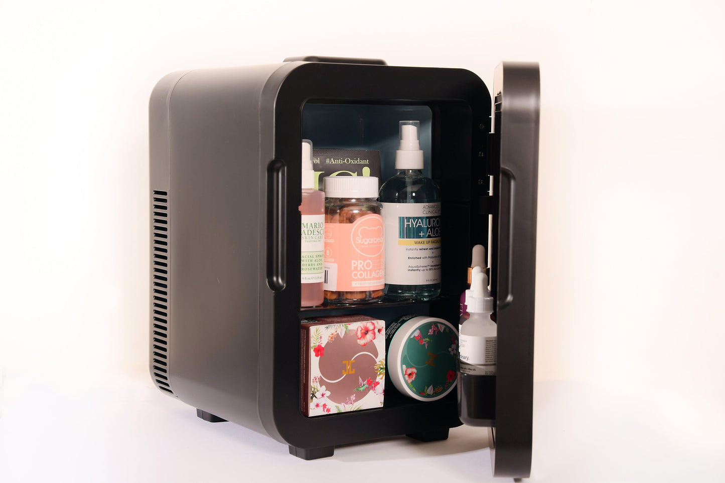 Snapaholicshop Mini Fridge 10 L With Dimmable Led Mirror Portable Beauty