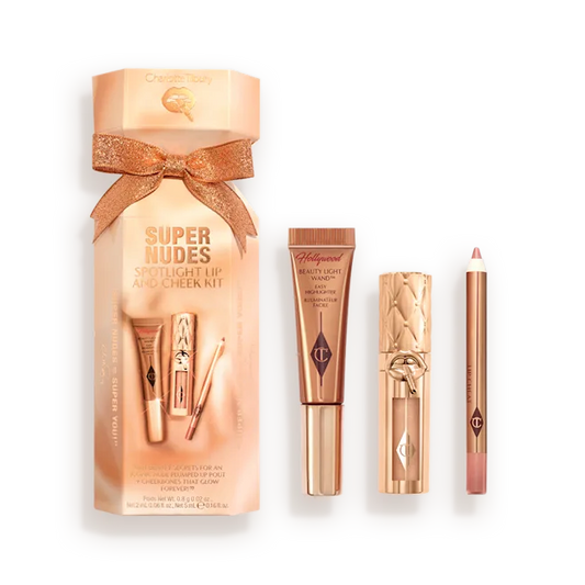 CHARLOTTE TILBURY SUPER NUDES SPOTLIGHT LIP AND CHEEK KIT LIP & CHEEK KIT