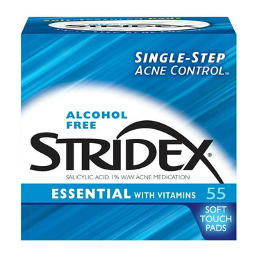 STRIDEX MAXIMUM ALCHOOL FREE 55 PADS (BLUE)