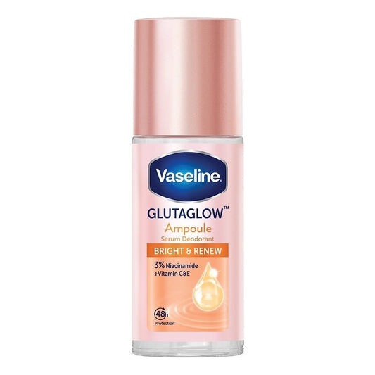 VASELINE GLUTAGLOW AMPOULE BRIGHT & RENEW AMPOULE SERUM DEODORANT (3% NIACINIMIDE +VITAMIN C &E)