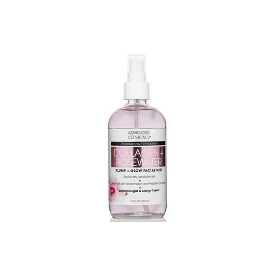 Advanced Clinicals collagen rosewater plump + glow facial mist