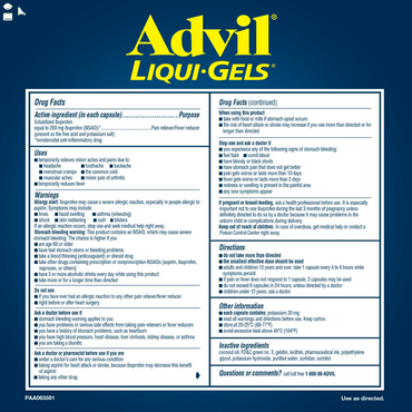 ADVIL LIQUI-GELS 120 LIQUID FILLED CAPSULES (IMPORTED FROM USA)