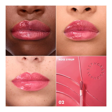 SEPHORA COLLECTION Totally Juicy Lip Tint (02 Rose Syrup - rosewood pink)