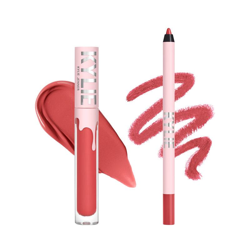 Kylie Cosmetics Matt Lip Kit Comfortable + 8-Hour Wear (Bad Lil Thing)