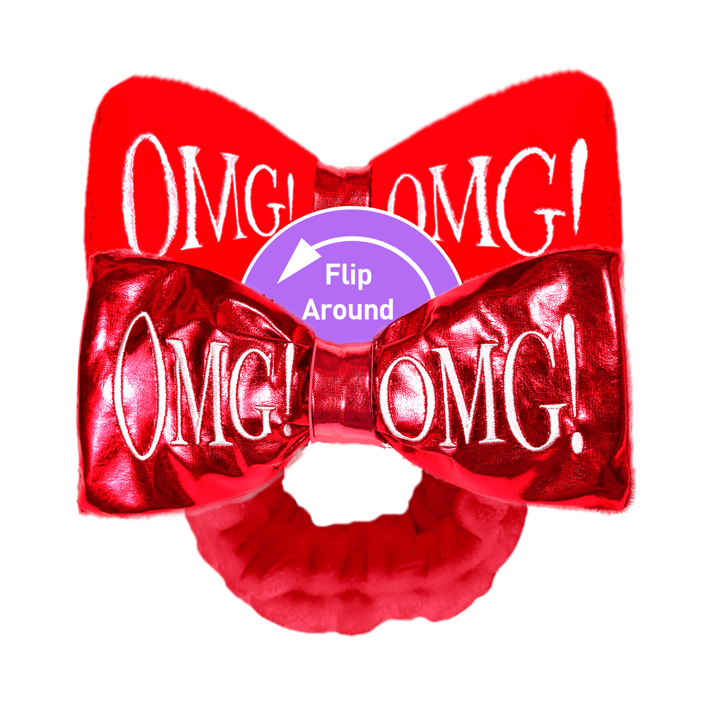 Omg! Reversible Mega Hairband (Red)