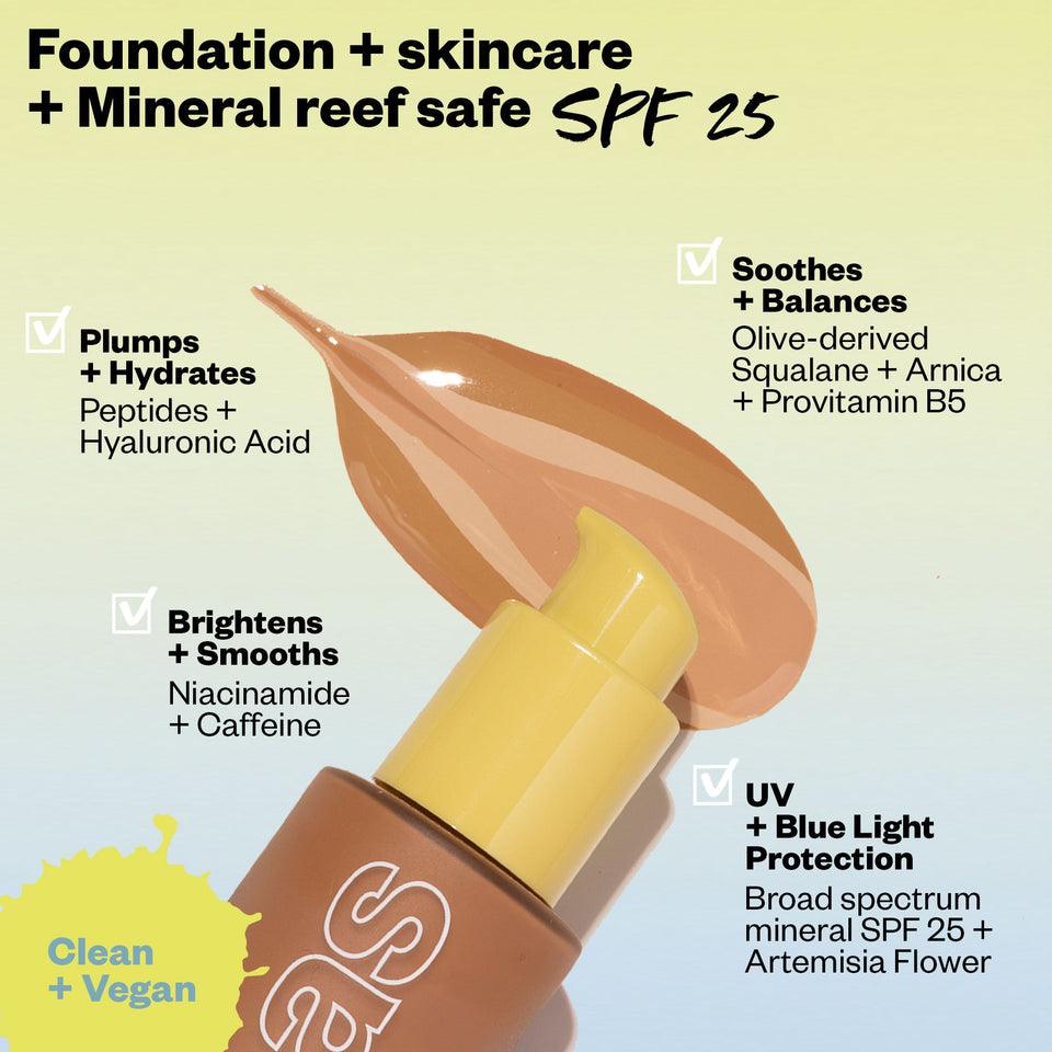 Kosas Revealer Skin-Improving Foundation Spf 25 With Hyaluronic Acid And Niacinamide (Light+ Cool 180)