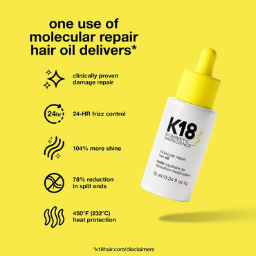 K18 BIOMIMETIC HAIRSCIENCE MOLECULAR REPAIR HAIR OIL
