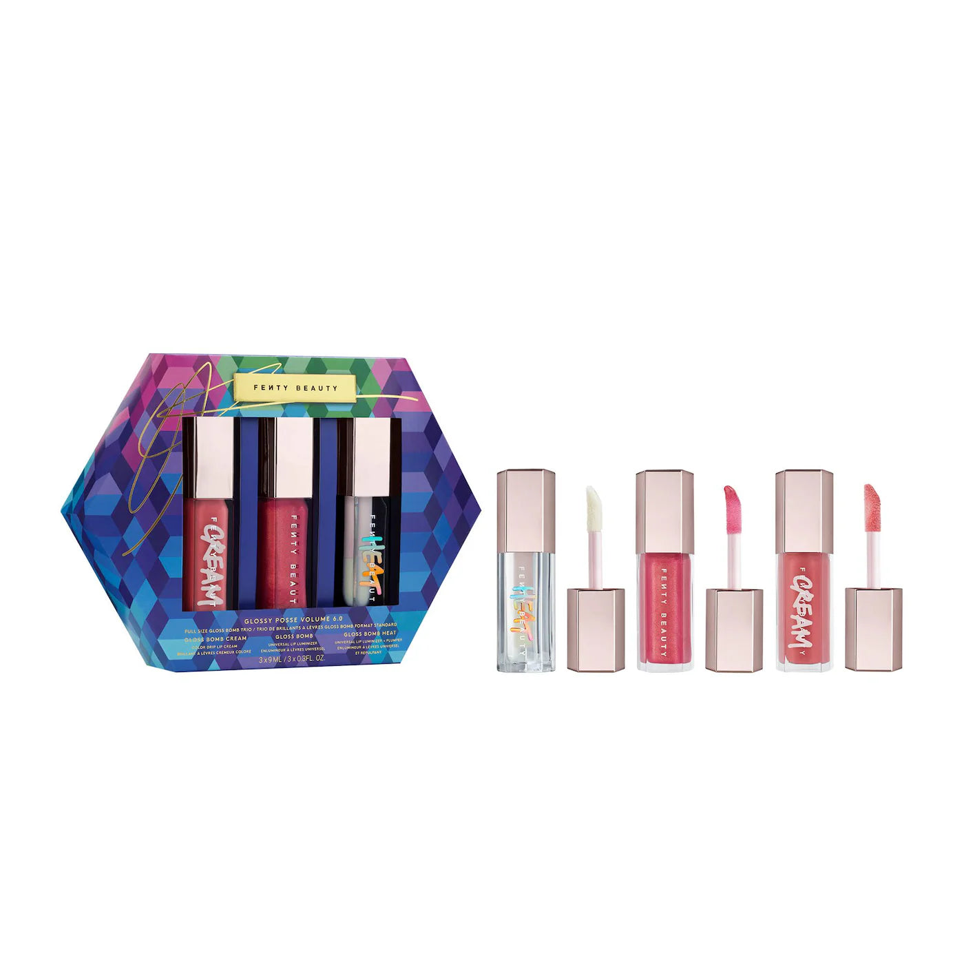 FENTY BEAUTY GLOSSY POSSE VOLUME 6.0 FULL SIZE SET OF 3