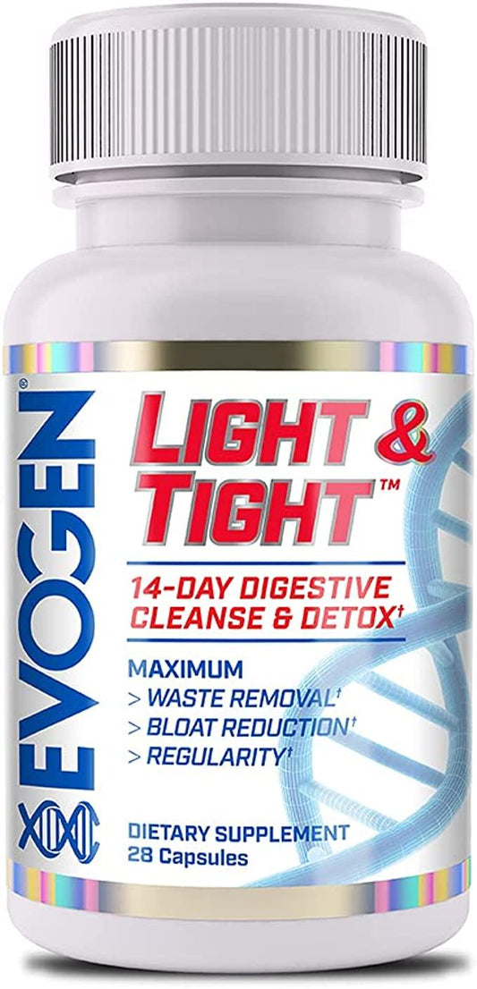 Evogen Light & Tight | 14 Day Extra Strength Cleanse & Detox Flush Toxins, Increase Immune Health, Boost Energy & Improves Nutrient Absorption, Prebiotics